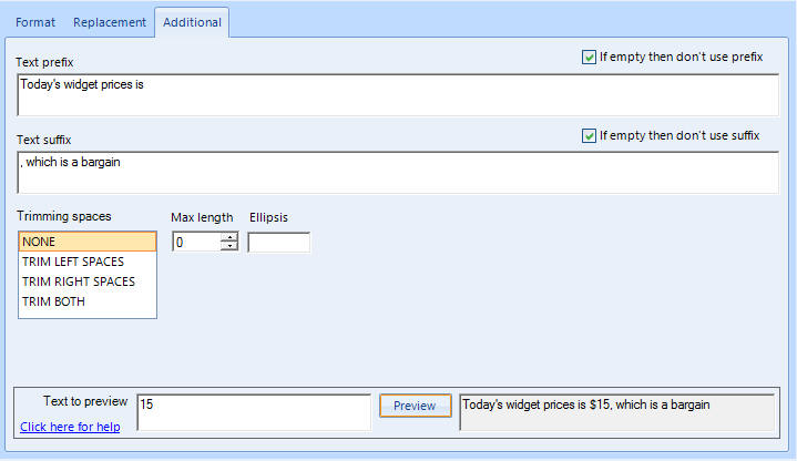 Adding prefix and suffix to your data