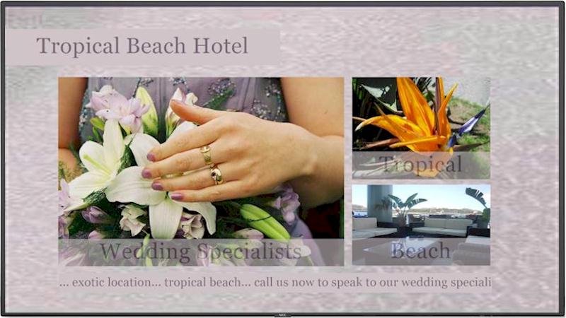 Repeat Signage for hotel weddings