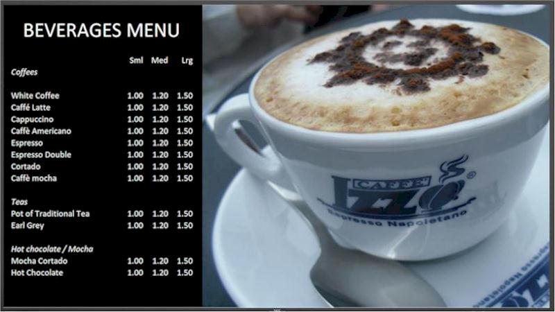 Repeat Signage digital signage software for restaurants and cafes