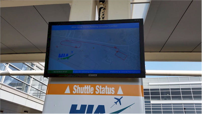 Repeat Signage at HIA shuttle bus stops