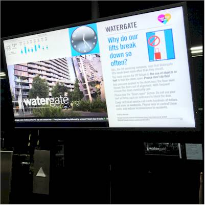Digital signage for apartments